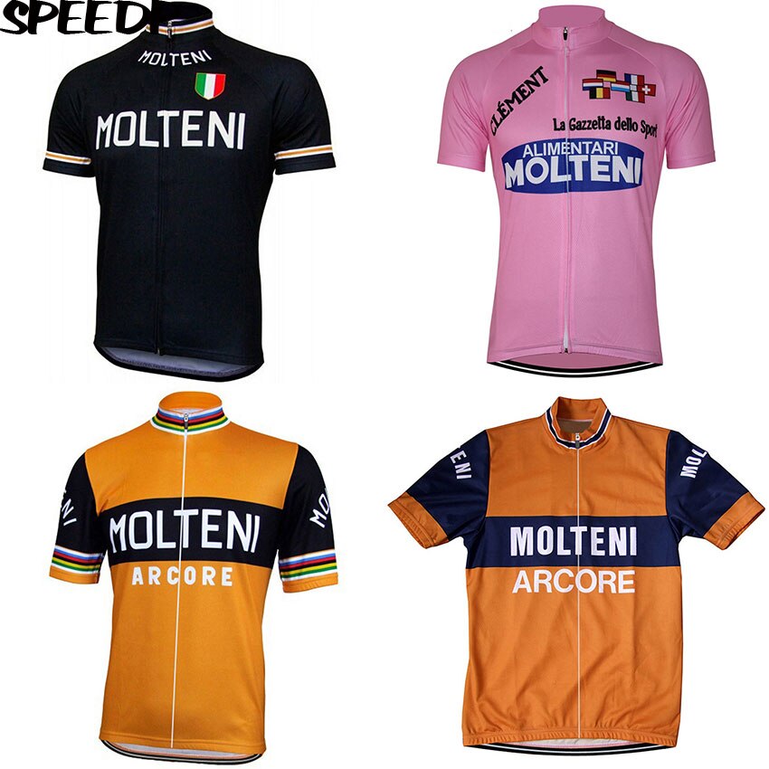 레트로 MOLTENI 사이클링 저지 통기성 최고 자전거 의류 자전거/MTB 의류 Ropa Ciclismo Maillot